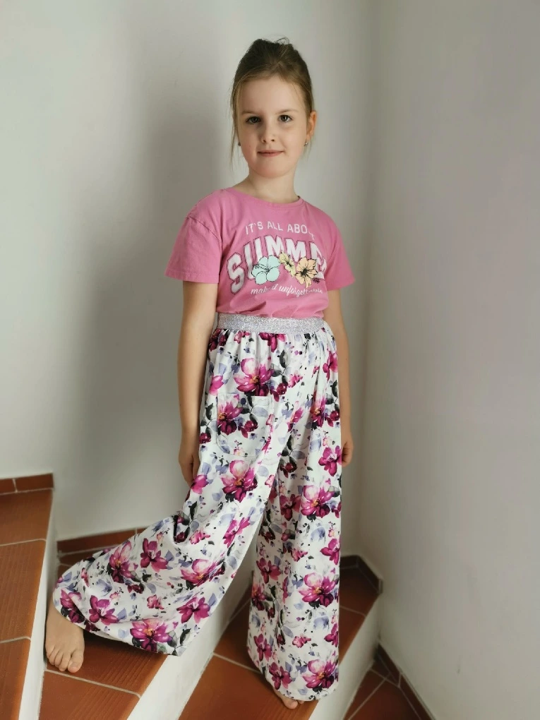 Dívčí květované kalhoty Marielle.