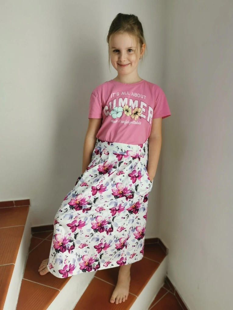Dívčí barevná květovaná sukně Marielle.